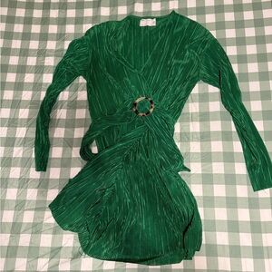 ASOS Green Mini Dress with Ring Detail